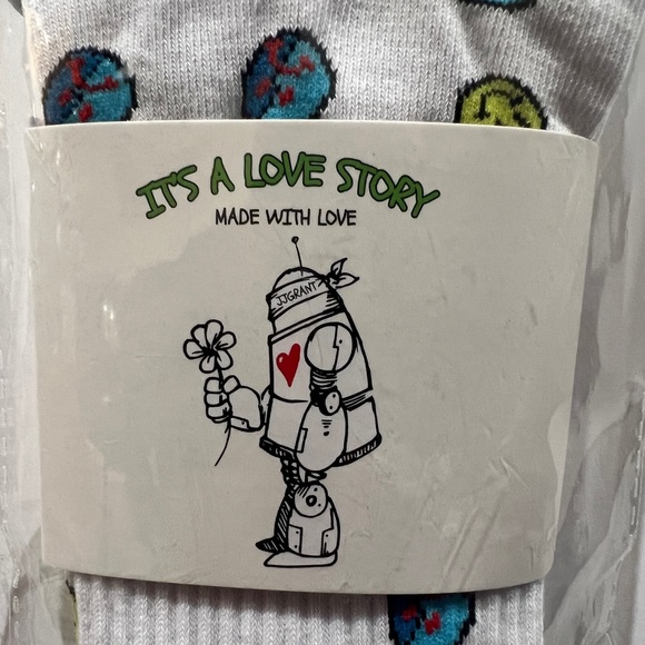 JJ Grant, Crew Socks, Smiley Face - Picture 2 of 7